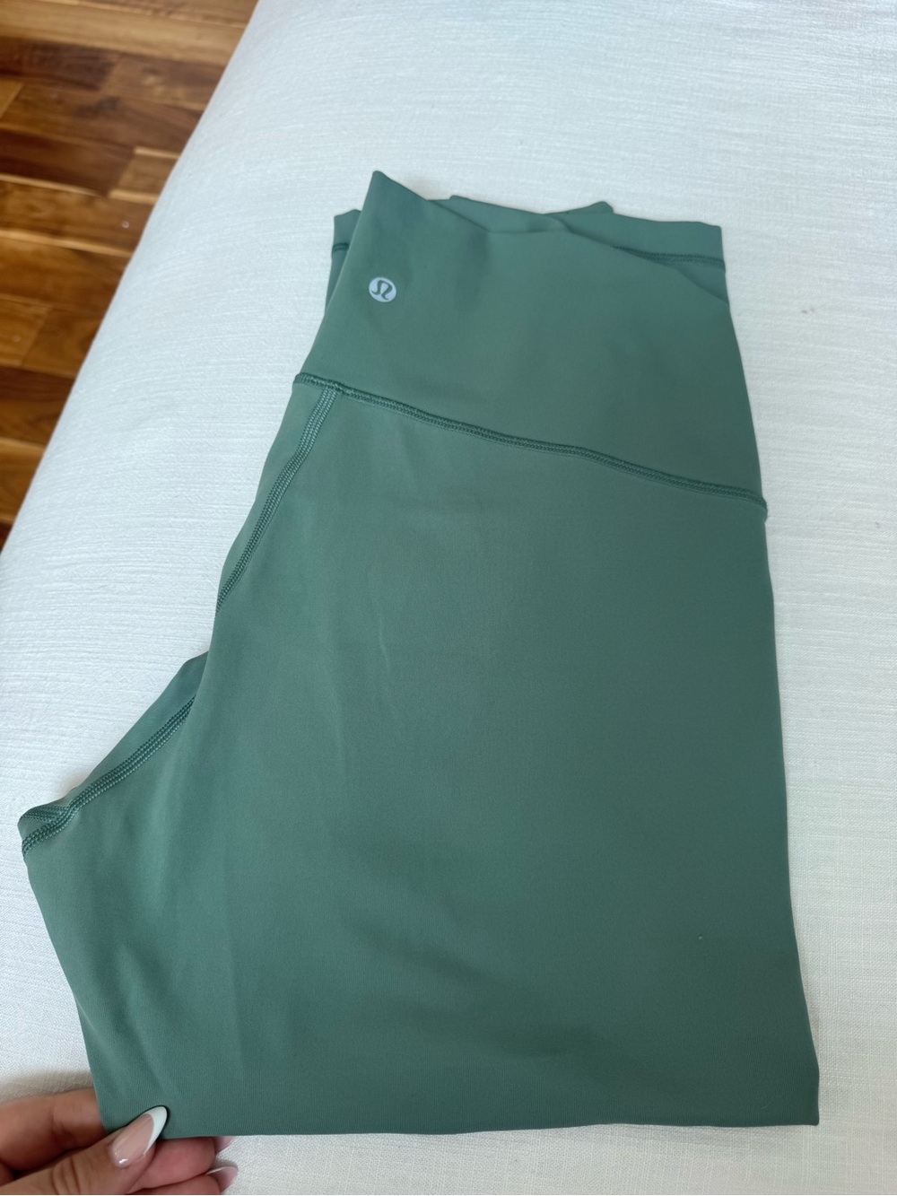 Lululemon Wunder Under High-Rise Crop Leggings – Olive Green | Size 12